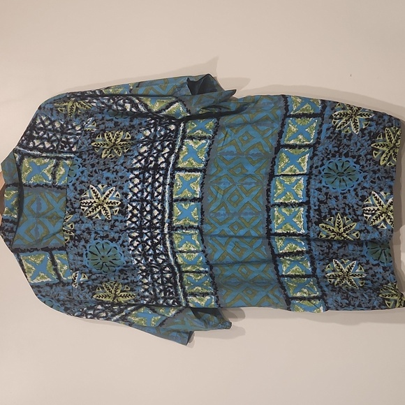 Pineapple‎ connection vintage Men's Blue and Green Patterned Shirt - Picture 4 of 4